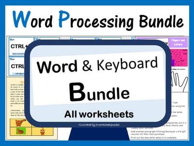 Image of Microsoft Word & Keyboard Worksheets Bundle