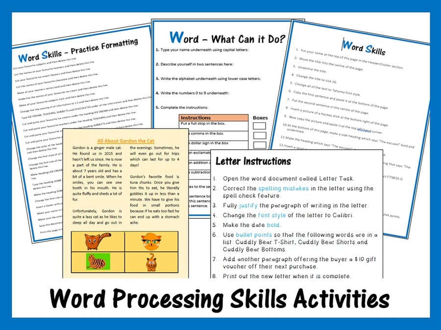 Image of Microsoft Word & Keyboard Worksheets Bundle