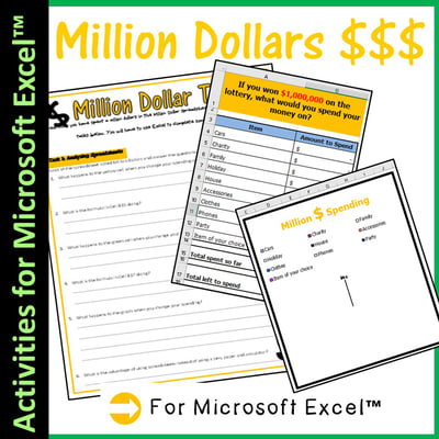 Image of Excel Spreadsheets Million Dollars Activity