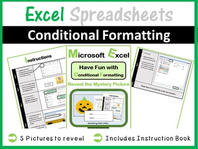Image of Microsoft Excel Spreadsheets - Conditional Formatting (Pixel Art)