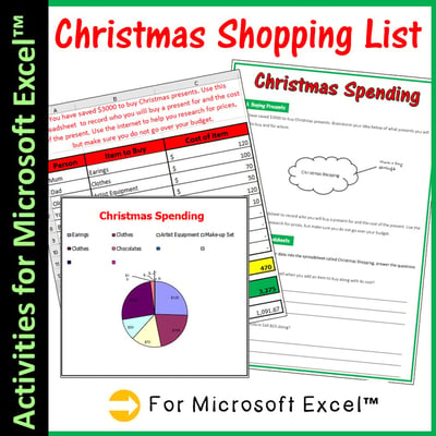 Image of Excel Spreadsheets - Christmas Shopping List