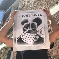 Poster pochoir Bandit Panda Jokoko