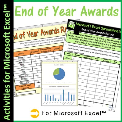 Image of Microsoft Excel Spreadsheets - End of Year Awards