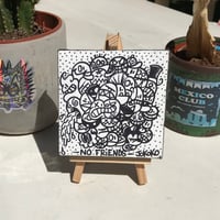 Image 1 of Mini toile Canvas doodle ´´No Friends´´ Jokoko