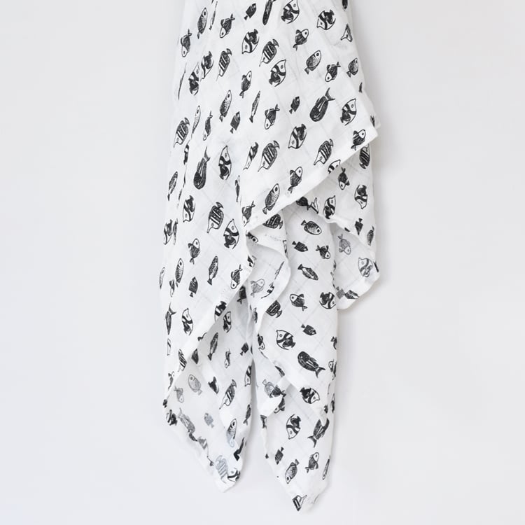 black muslin swaddle