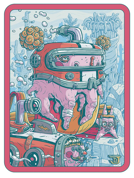 Image of Team Topo Screen Print Poster Signed & Numbered Edition of 50