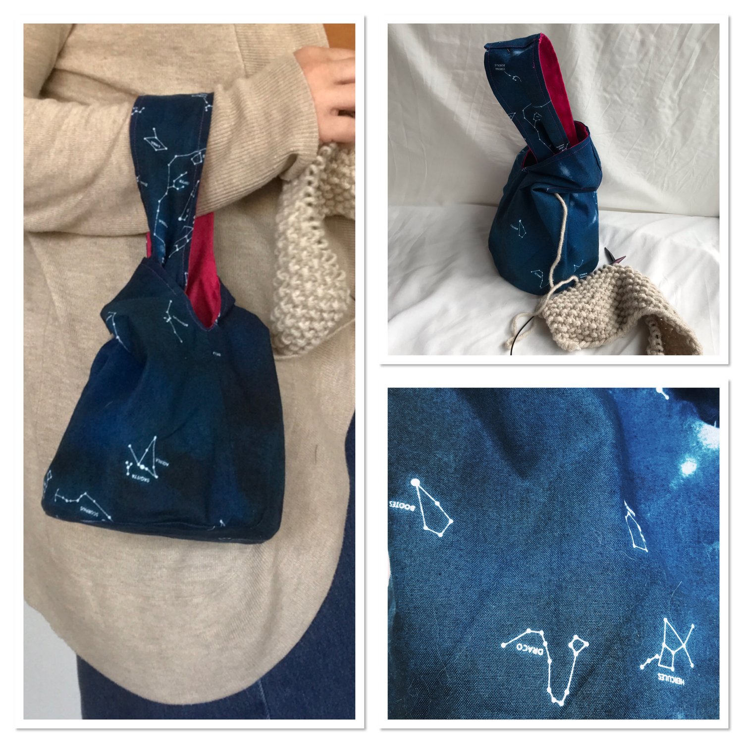 Image of Knitting/Crochet Project Bag - Constallations