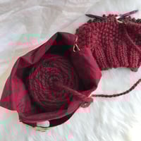 Image 2 of Knitting/Crochet Project Bag - Bees with Red
