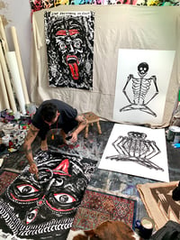 Image 2 of 3 Skeletons Painting on PAPER