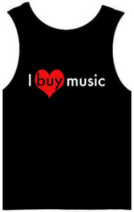 Image of I Buy Music black tank top (with free sticker)