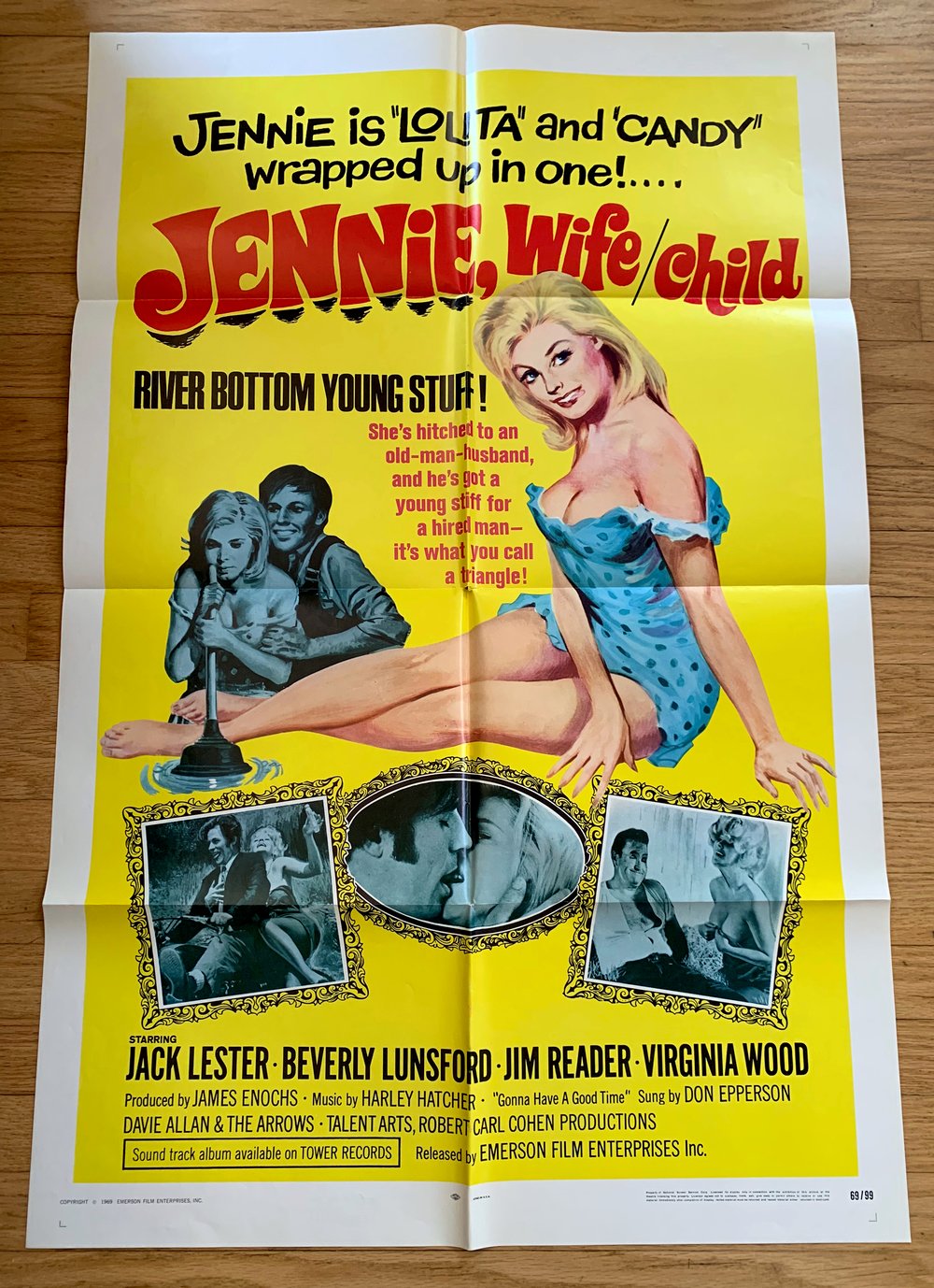 1969 JENNIE, WIFE/CHILD Original U.S. One Sheet Movie Poster