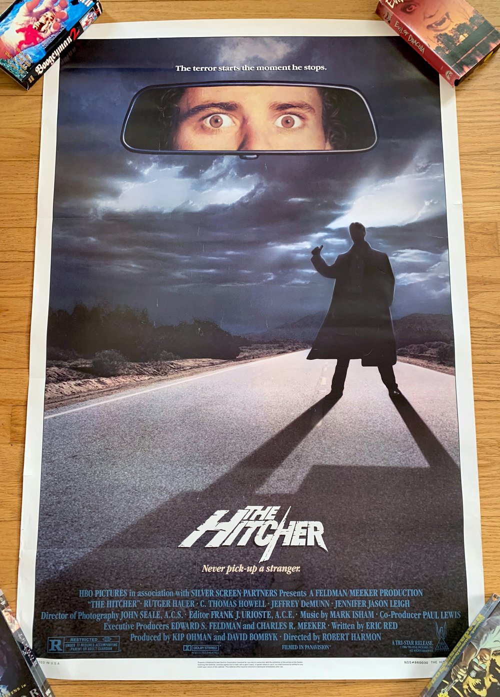 1986 THE HITCHER Original U.S. One Sheet Movie Poster