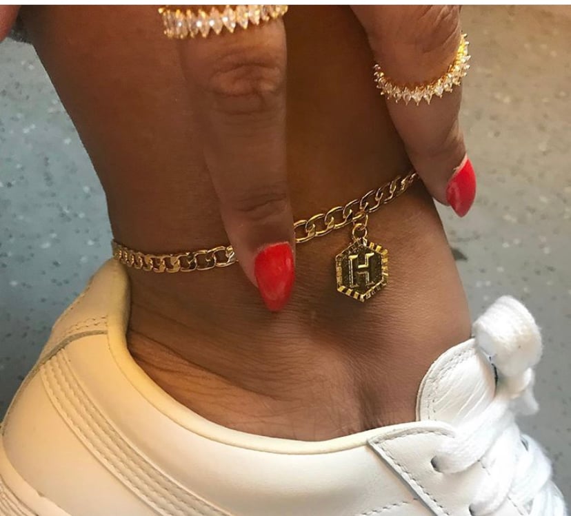 Initial Ankle Bracelet