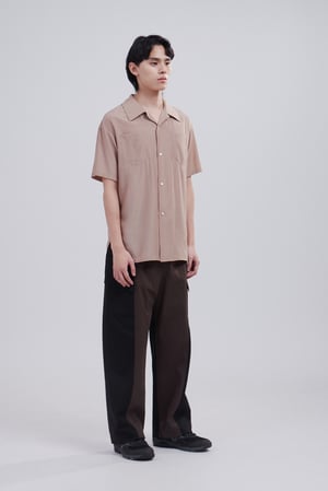 Image of TRAN - 開領休閒短袖襯衫 (啡)