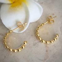 Image 2 of Bubble Gold Hoops