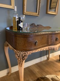 Image 5 of Stunning walnut burr desk/console/dressing table