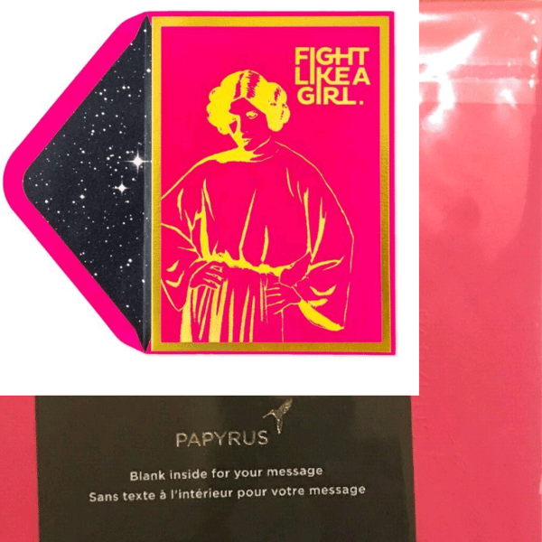 Image of Papyrus Star Wars Fight Like Girl Greeting Card