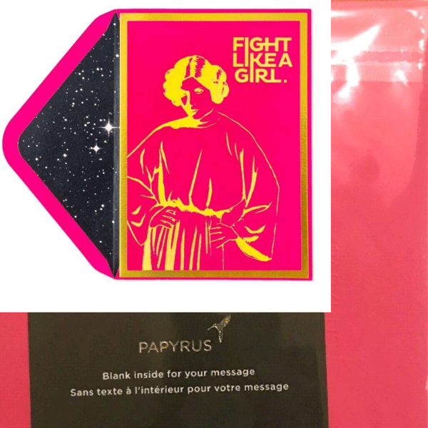 Image of Papyrus Star Wars Fight Like Girl Greeting Card    