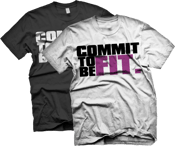 Image of "Commit to be FIT" T-Shirt (Black OR White) Purple