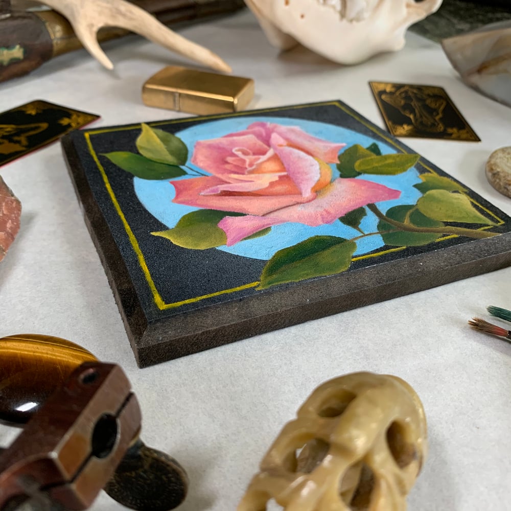 Rose on wood