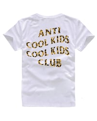 Image 1 of ANTI COOL KIDS  TEE ANIMAL/WHITE