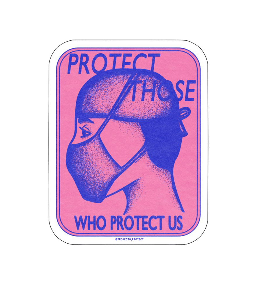 Image of PTWPU Matte Sticker (Pink & Blue)