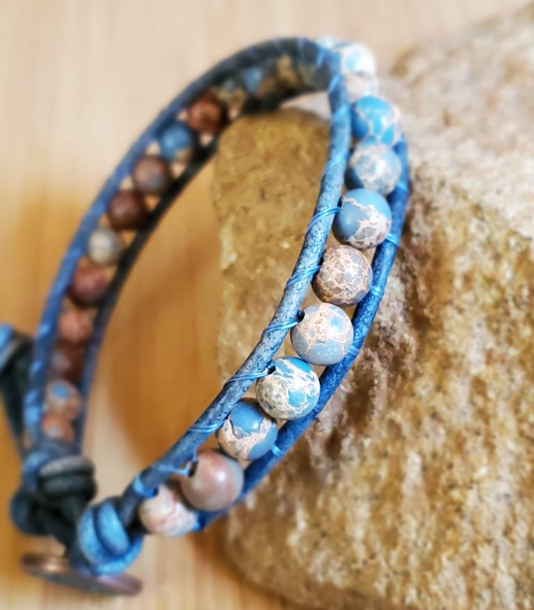 Blue Sea Sediment Jasper Bracelet Image 2