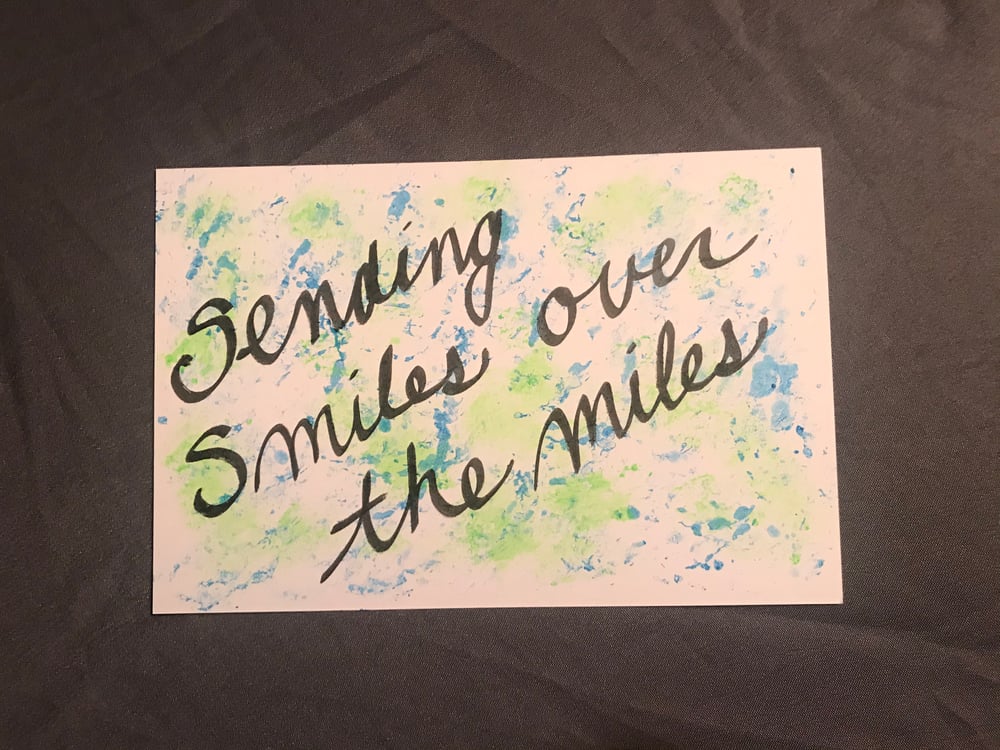 Sending Smiles Over the Miles Postcard