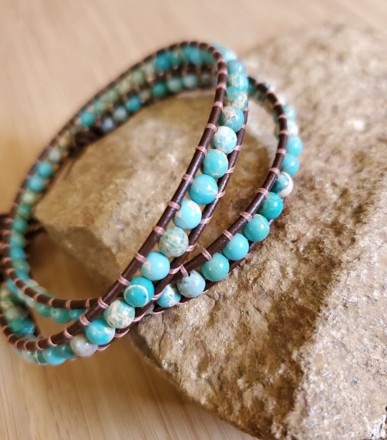 Aqua Terra Jasper Wrap Bracelet Image 2