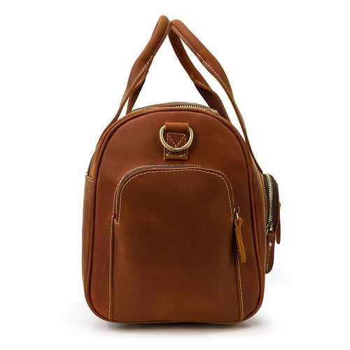 Image of Handmade Genuine Leather Duffel Bag, Travel Bag, Weekender Bag LF9460