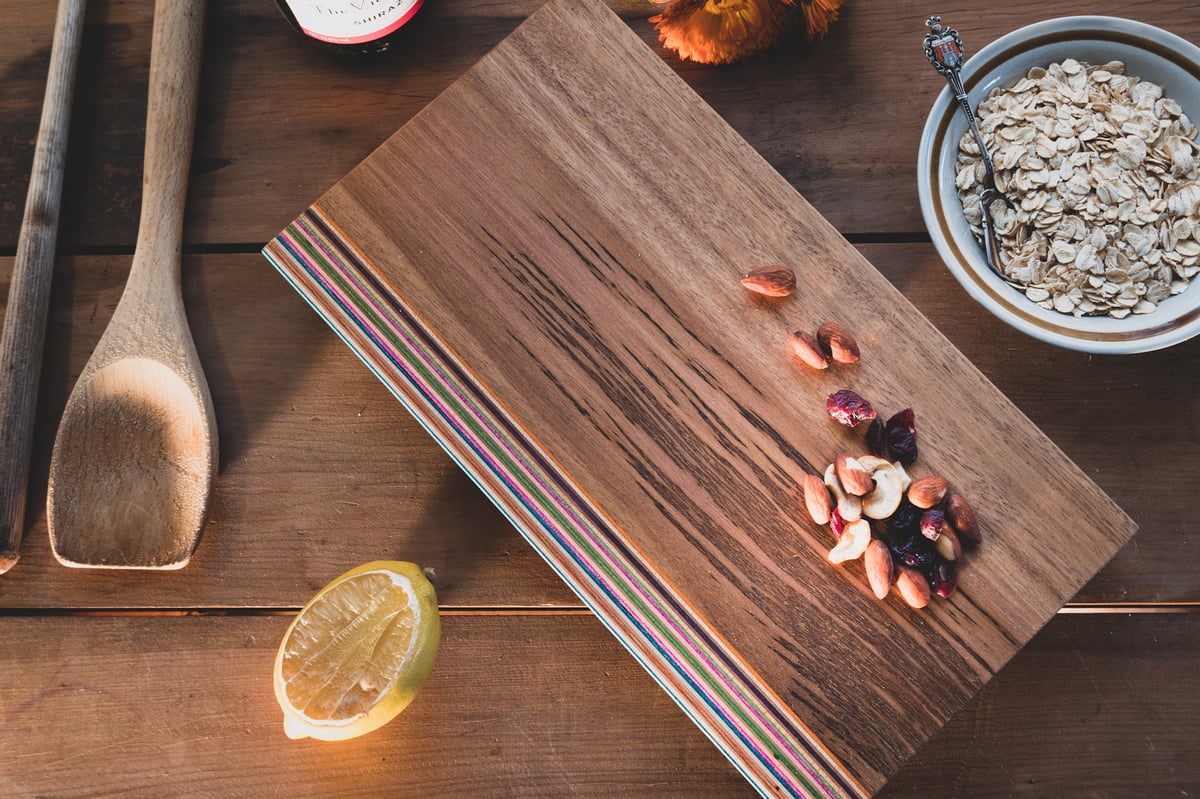 Image of 'Autumn Skater' Chopping Board