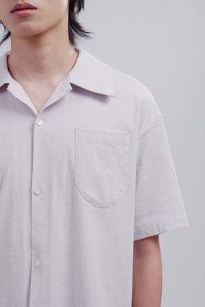 Image of TRAN - 開領休閒短袖襯衫 (卡其)