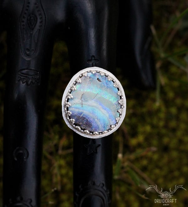 Image of Boulder Opal Sterling Silver Ring