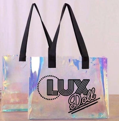 Image of LUX DOLL Black Holographic Tote