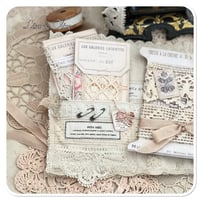 Image 5 of French lace tattered  Sewing Book/Needle book with lace samples