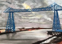 Grey skies over Teesside - Original Pastel
