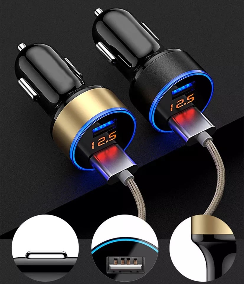 Image of Dual USB Car Charger Adapter 