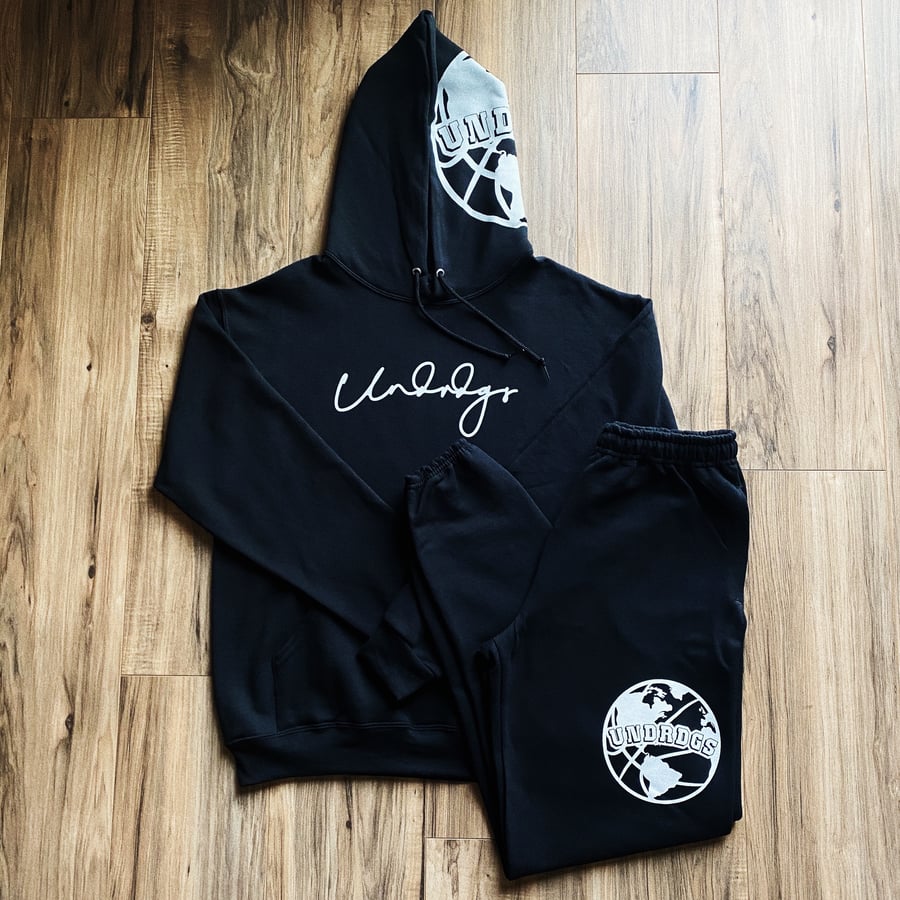 Image of UNDRDGS Globe Sweat Suit - BLACK