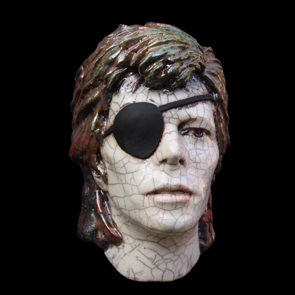 *SALE* Halloween Jack Ceramic Face Sculpture (Unique Raku Piece)
