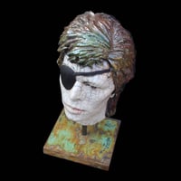 Image 3 of *SALE* Halloween Jack Ceramic Face Sculpture (Unique Raku Piece)
