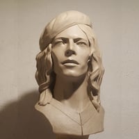 Image 3 of The Man Who Sold The World (White Clay Full Head Sculpture)