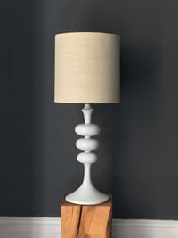 Image 1 of "TV Tower" Lamp Base of White Ceramic