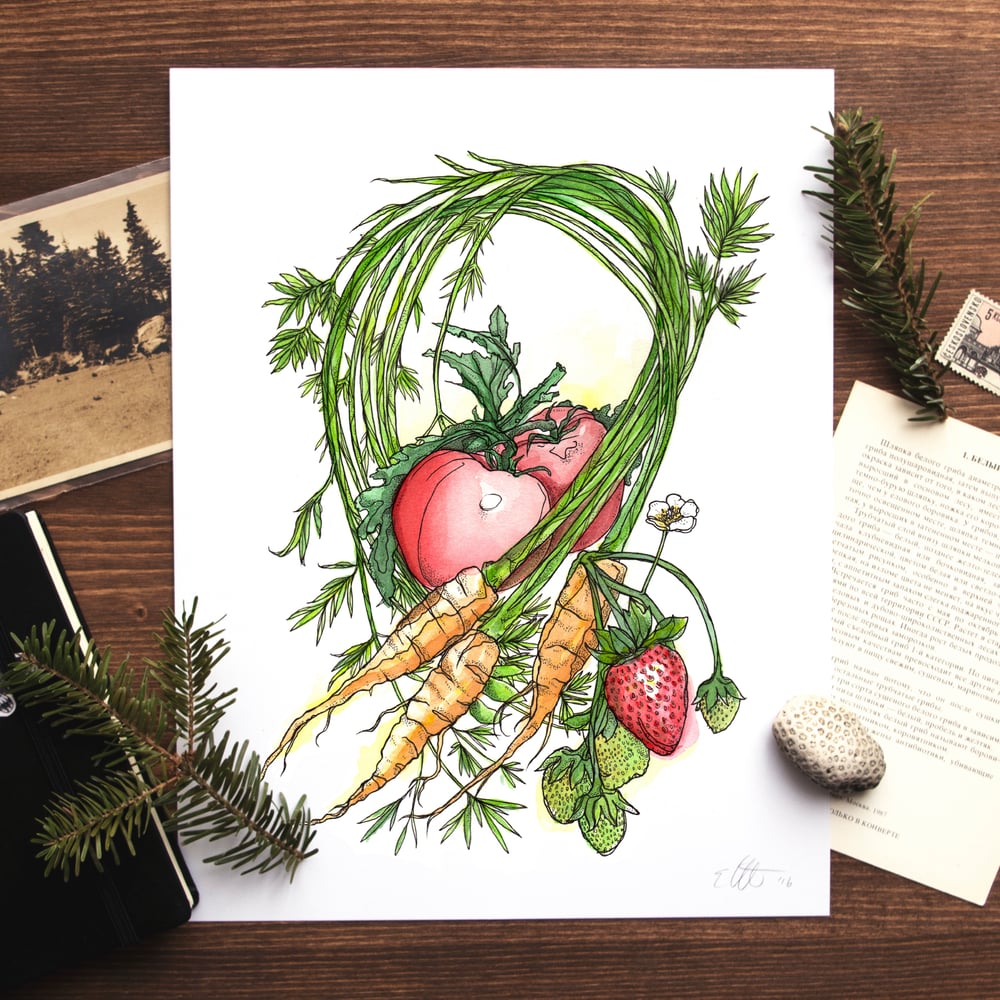 Vegetables Print Erin Greenough Vegetables print erin greenough