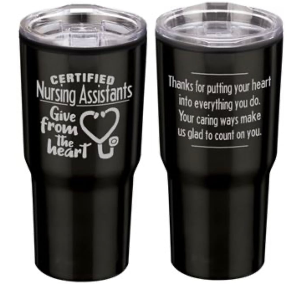 Image of CNAs Give From The Heart 20oz Insulated Steel Tumbler 