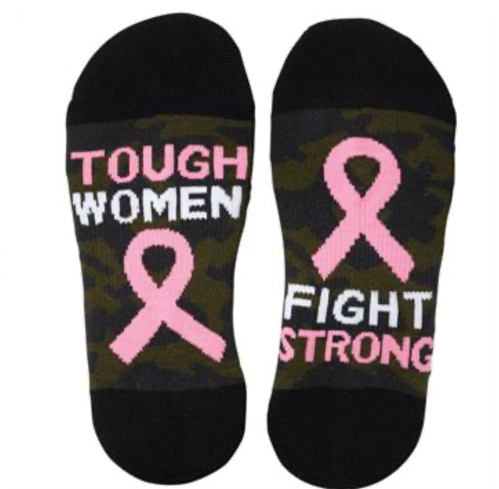 Image of Tough Women Fight Strong Cushioned Ankle Sock