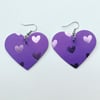 Purple Heart Earrings 