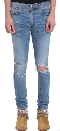 Amiri Paint Splatter Slim-Fit Jeans