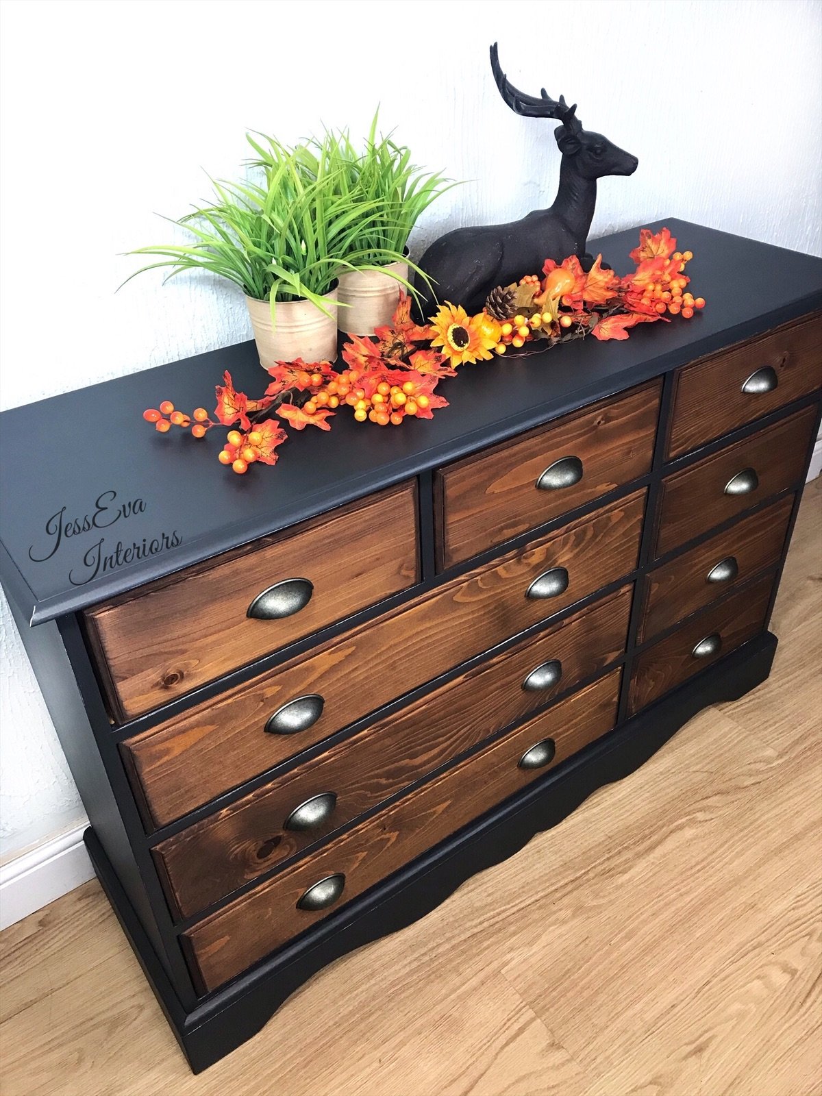 Farmhouse Rustic Industrial Solid Pine CHEST OF DRAWERS / SIDEBOARD / TV UNIT