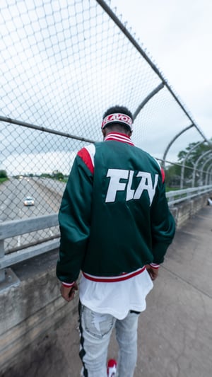 Image of Green FLAV Varsity Jacket