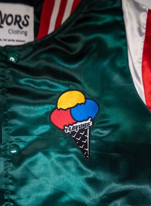 Image of Green FLAV Varsity Jacket